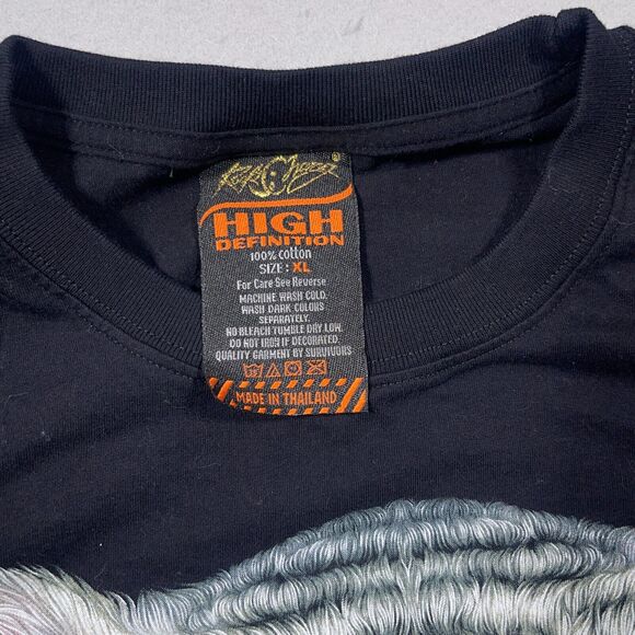 Rock‎ Chan Shirt XL White Tiger Big Face Nature Wild Double Side Mega Print - Picture 3 of 9